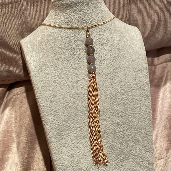 Grey Tassel Necklace - Picture 9 of 9